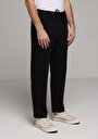 thumb-Afficher les détails de Pantalon Noir Straight Leg Medium Rise En Verrouillage Regular Fit Homme