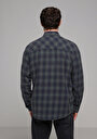 thumb-Afficher les détails de Chemise À Manches Longues Vert Regular Fit Plaid Sergé Homme