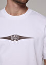 thumb-Afficher les détails de T-shirt À Manches Courtes Blanc Comfort Fit Droit Homme