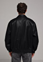 thumb-Afficher les détails de Veste Pu Noir   Regular Fit Homme