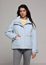 thumb-Afficher les détails de Veste Bleu Regular Fit Manches Longues  Matelassé Femme