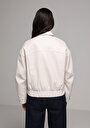 thumb-Afficher les détails de Veste Pu Ecru Manches Longues  Regular Fit Femme