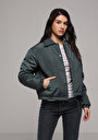 thumb-Afficher les détails de Veste Vert Regular Fit Manches Longues  Matelassé Femme