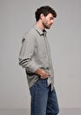 thumb-Afficher les détails de Chemise À Manches Longues Ecru Comfort Fit Plaid Sergé Homme
