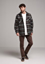 thumb-Afficher les détails de Pantalon Marron Straight Leg Medium Rise En Sergé Regular Fit Homme