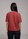 thumb-Afficher les détails de T-shirt À Manches Courtes Rouge Regular Fit Brodé Femme