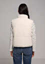 thumb-Afficher les détails de Gilet Ecru Regular Fit Femme