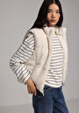 thumb-Afficher les détails de Gilet Ecru Regular Fit Femme