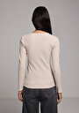 thumb-Afficher les détails de T-shirt Beige Slim Fit   Femme
