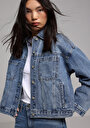 thumb-Afficher les détails de Veste De Blazer  Oversize Fit Manches Courtes  Femme