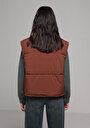 thumb-Afficher les détails de Gilet Marron Regular Fit Femme