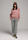 thumb-Afficher les détails de Pantalon Vert Düz Paça Low Rise En Velours Regular Fit Femme
