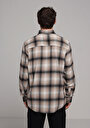 thumb-Afficher les détails de Chemise À Manches Longues Beige Comfort Fit Plaid Sergé Homme