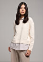 thumb-Afficher les détails de Ecru Manches Longues Regular Fit Femme