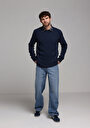 thumb-Afficher les détails de T-shirt À Manches Longues Bleu Regular Fit  Homme