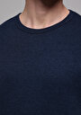 thumb-Afficher les détails de T-shirt À Manches Longues Bleu Regular Fit  Homme