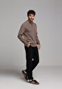 thumb-Afficher les détails de Pull Marron Regular Fit Manches Longues  Homme