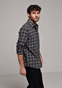 thumb-Afficher les détails de Chemise À Manches Longues Gris Regular Fit Plaid Sergé Homme