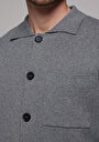 thumb-Afficher les détails de Cardigan Tricot Gris Regular Fit Homme