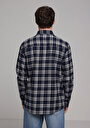 thumb-Afficher les détails de Chemise À Manches Longues Marine Regular Fit Plaid Sergé Homme
