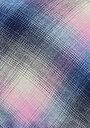 thumb-Afficher les détails de Chemise À Manches Longues Bleu Boyfriend Fit Plaid Flanelle Femme