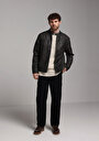 thumb-Afficher les détails de Veste Pu Anthracite   Slim Fit Homme