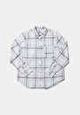 thumb-Afficher les détails de Chemise À Manches Longues Blanc Regular Fit Plaid Flanelle Femme