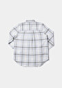 thumb-Afficher les détails de Chemise À Manches Longues Blanc Regular Fit Plaid Flanelle Femme