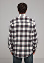 thumb-Afficher les détails de Chemise À Manches Longues Bordeaux Comfort Fit Plaid Sergé Homme
