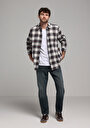 thumb-Afficher les détails de Chemise À Manches Longues Bordeaux Comfort Fit Plaid Sergé Homme