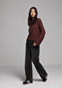 thumb-Afficher les détails de Pull Marron Regular Fit Manches Longues  Femme