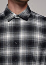 thumb-Afficher les détails de Chemise À Manches Longues Marine Regular Fit Plaid Sergé Homme
