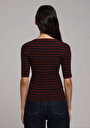 thumb-Afficher les détails de Tricot Bordeaux Slim Fit  Femme