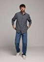 thumb-Afficher les détails de Chemise À Manches Longues Marine Comfort Fit Plaid Sergé Homme