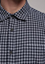 thumb-Afficher les détails de Chemise À Manches Longues Marine Comfort Fit Plaid Sergé Homme