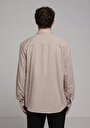 thumb-Afficher les détails de Chemise À Manches Longues Beige Regular Fit Droit Oxford Homme