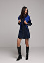thumb-Afficher les détails de Robe  Slim Fit Manches Courtes Mini Jean Femme