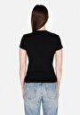 thumb-Afficher les détails de T-shirt À Manches Courtes Noir Slim Fit Imprimé Femme