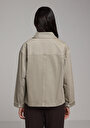 thumb-Afficher les détails de Vert Regular Fit Gabardine Femme