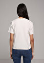 thumb-Afficher les détails de T-shirt À Manches Courtes Blanc Boxy Fit Imprimé Femme