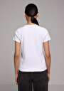 thumb-Afficher les détails de T-shirt À Manches Courtes Blanc Slim Fit Droit Femme