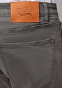 thumb-Afficher les détails de Pantalon Kaki Straight Leg Medium Rise En Sergé Regular Fit Homme