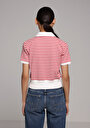thumb-Afficher les détails de Rouge Slim Fit  Rayé Verrouillage Femme
