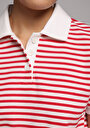 thumb-Afficher les détails de Rouge Slim Fit  Rayé Verrouillage Femme