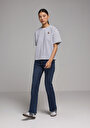 thumb-Afficher les détails de T-shirt À Manches Courtes Marine Boyfriend Fit Brodé Femme