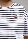 thumb-Afficher les détails de T-shirt À Manches Courtes Marine Boyfriend Fit Brodé Femme