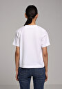 thumb-Afficher les détails de T-shirt À Manches Courtes Blanc Boxy Fit Imprimé Femme