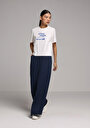thumb-Afficher les détails de T-shirt À Manches Courtes Blanc Regular Fit Brodé Femme