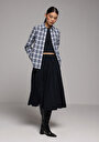 thumb-Afficher les détails de Chemise À Manches Longues Marine Regular Fit Carré Uni Femme