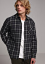 thumb-Afficher les détails de Chemise À Manches Longues Noir Regular Fit Plaid Sergé Homme